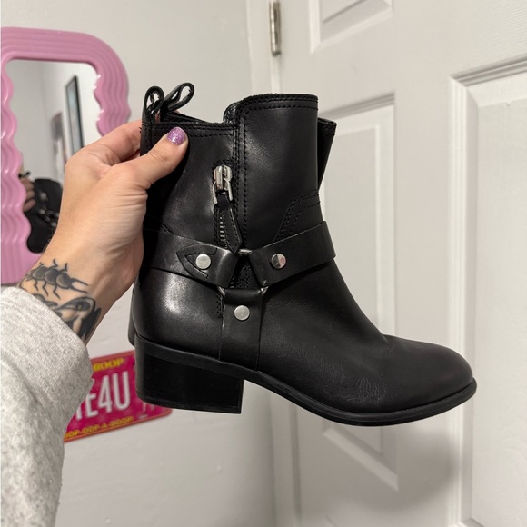 Marc Fisher Shoes - Marc Fisher Black Ankle Booties with Strap Detail